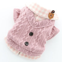 Winter Plaid Pet Shirt/Sweater For Small Pets